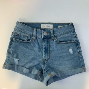 Pac Sun  Denim Shorts “The Shortie” size 22